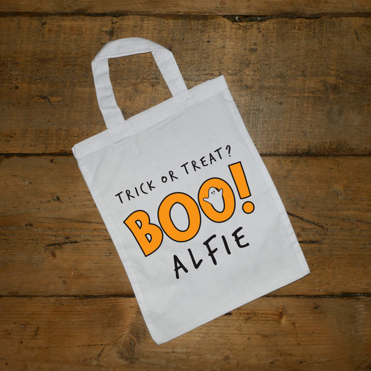 Trick or Treat Mini Tote Bag - Boo!