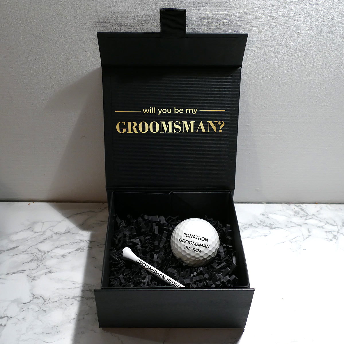 Gift Boxed Custom Golf Ball and Tee