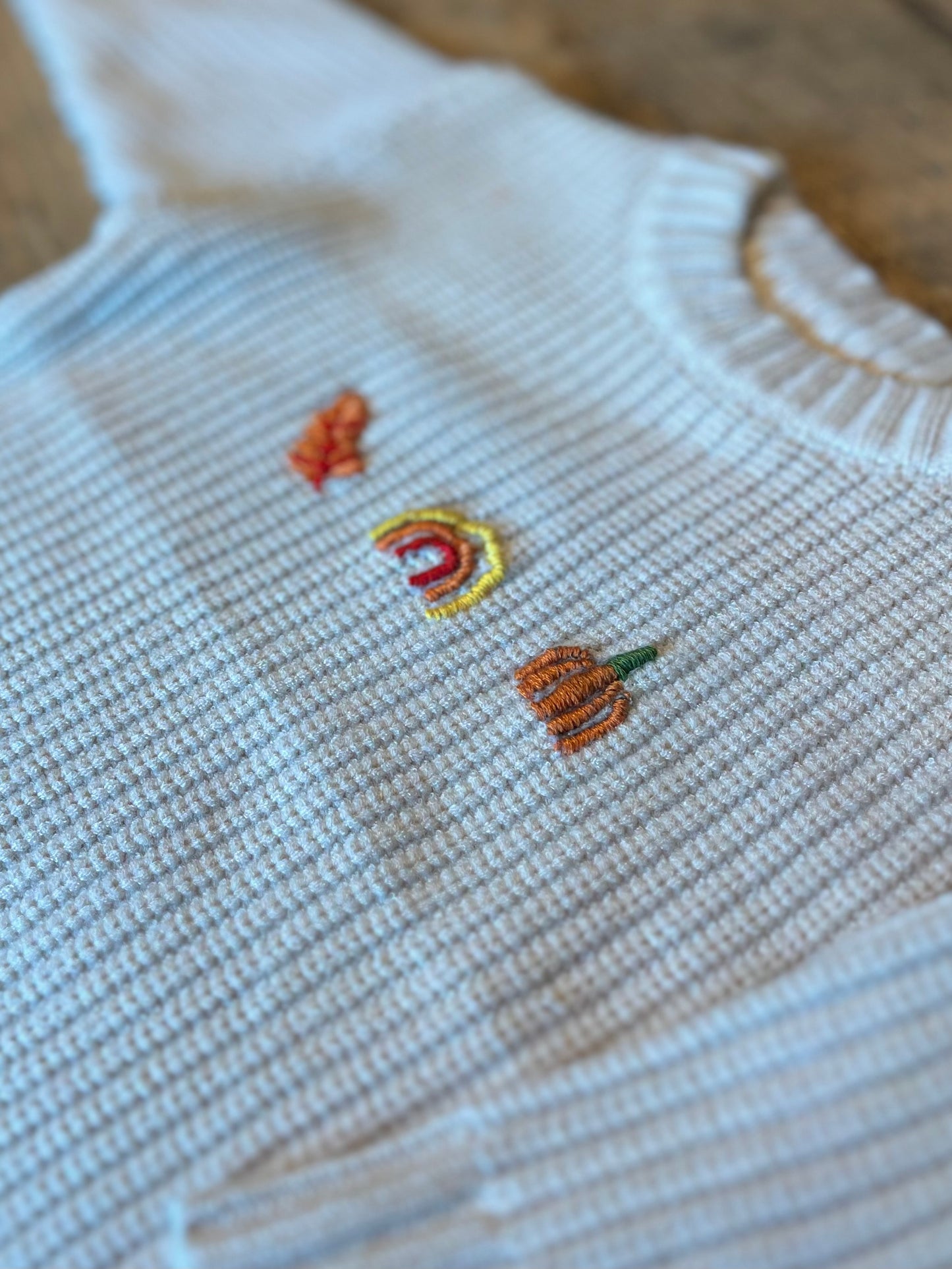 Knitted Autumnal Jumper Personalised