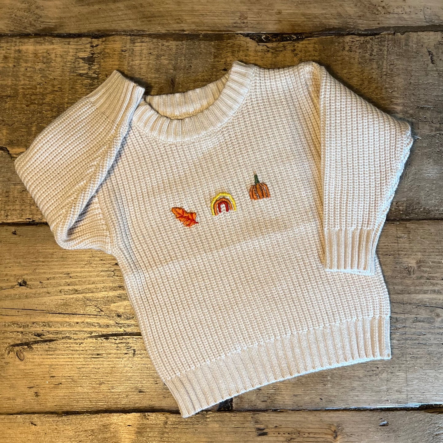 Knitted Autumnal Jumper Personalised