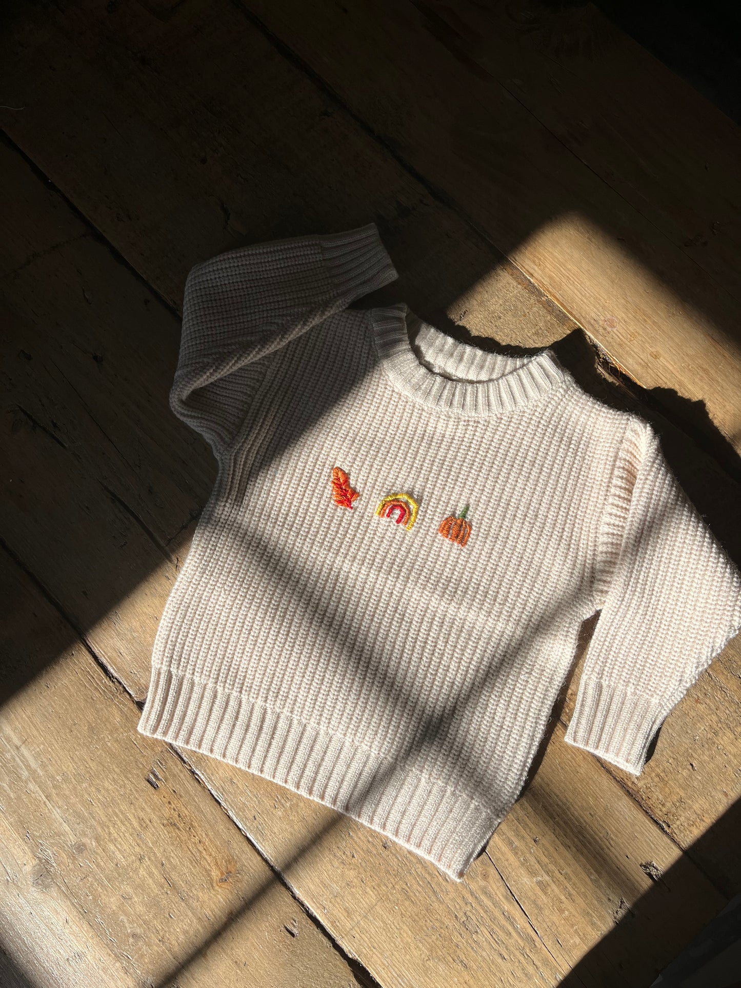 Knitted Autumnal Jumper Personalised