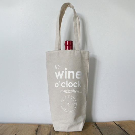 Bottle Bag - It's wine o'clock somewhere...