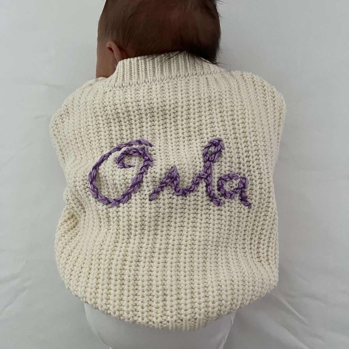 Knitted Baby Jumper with Name