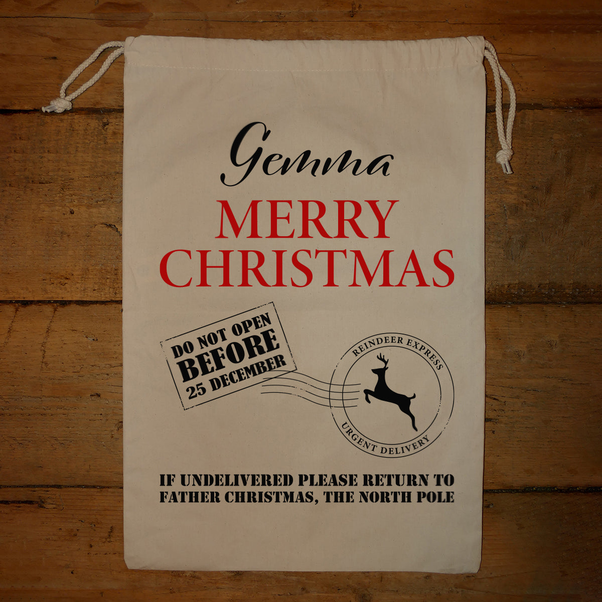 Christmas Gift Sack - Personalised